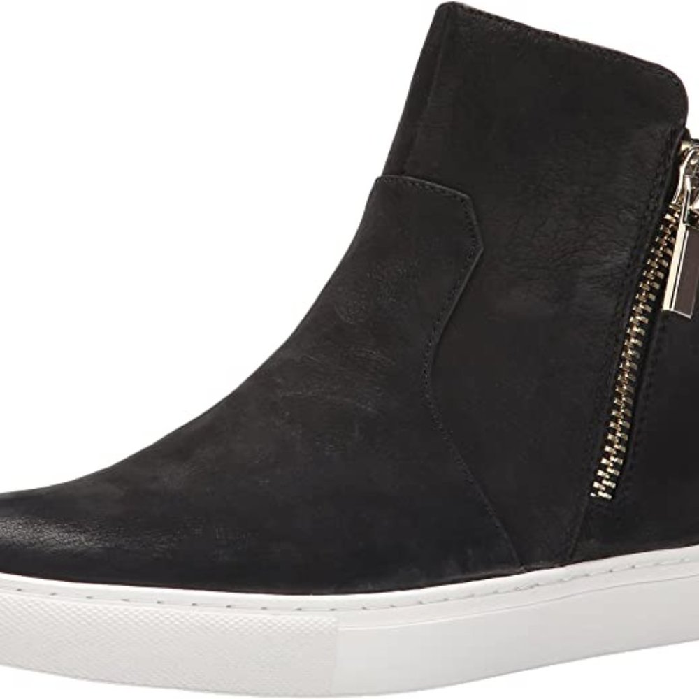 Kenneth Cole Women's Kiera Sneaker Black Nubuck Boot 10M